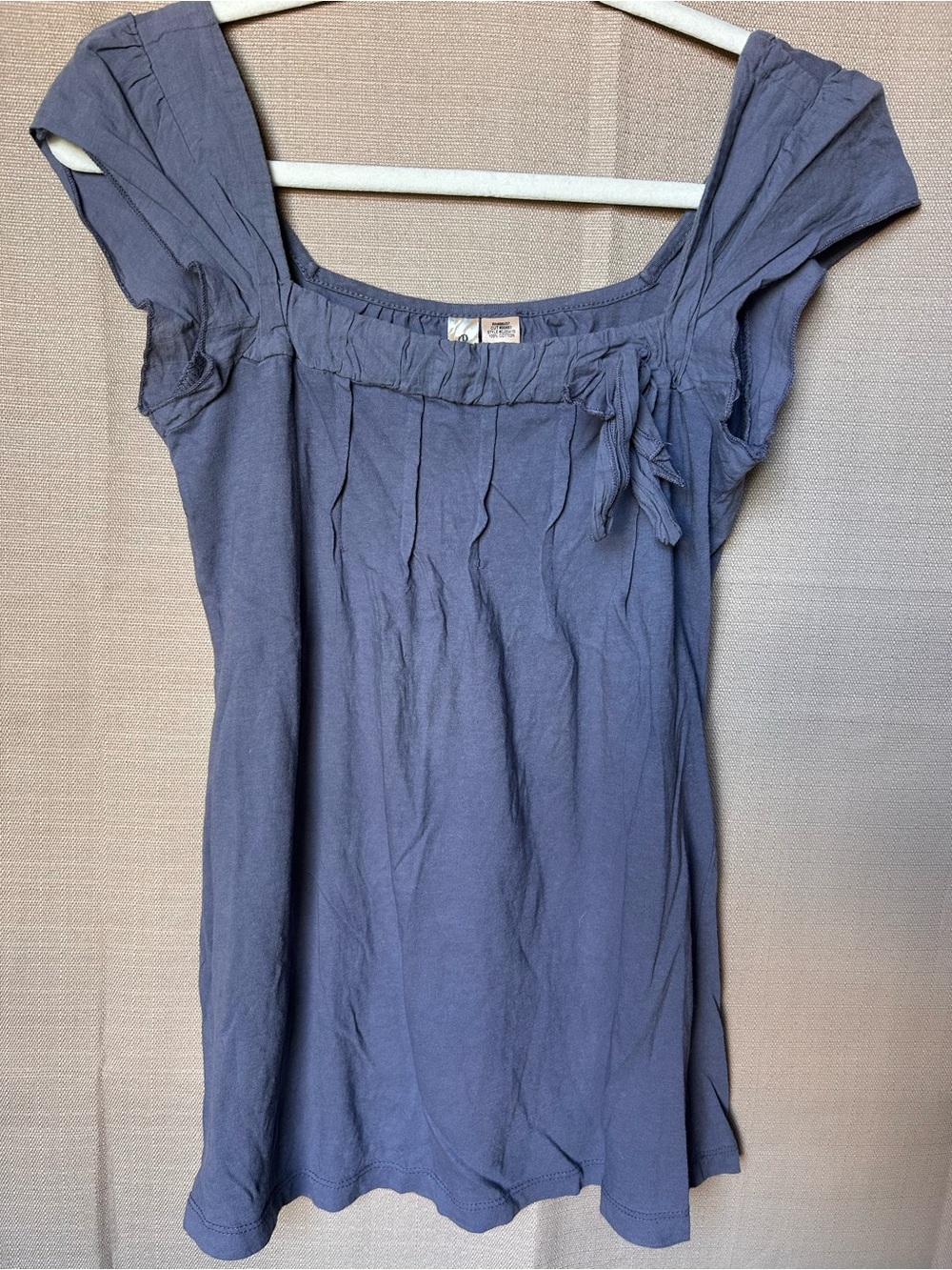 Eyeshadow Women’s Large Cotton Tank Top Boho Y2K Fairy Grunge Dusty Blue Blouse